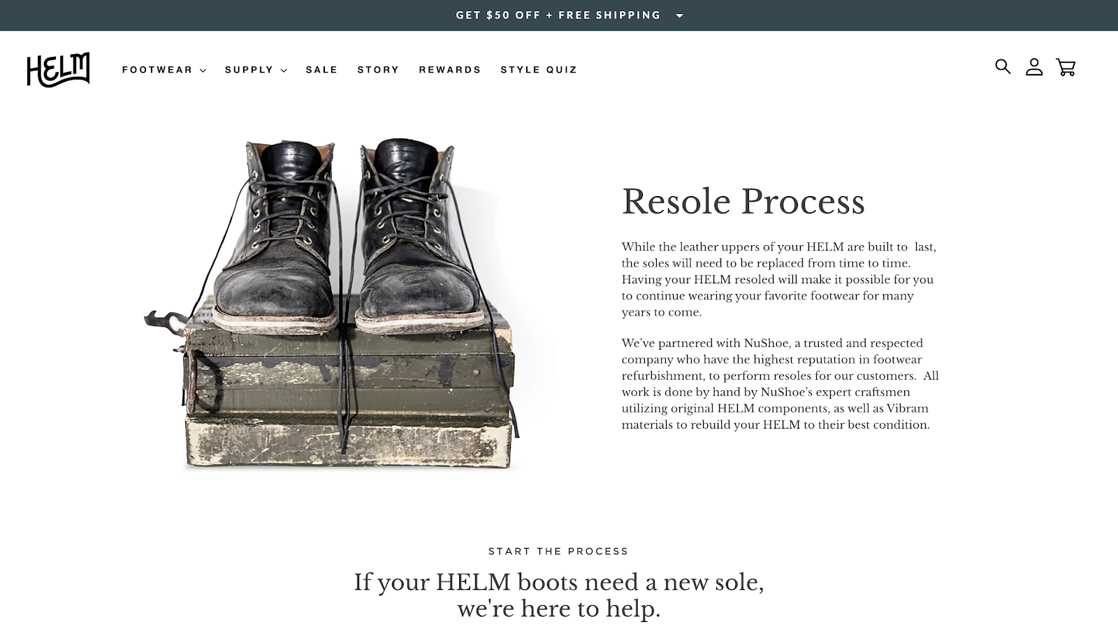 A screenshot of fashion store shopify which values sustainability