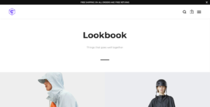 screenshot of special fashion feature in shopify lookbook