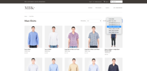 product page listing shot of one of the best free fashion themes in shopify called minimal