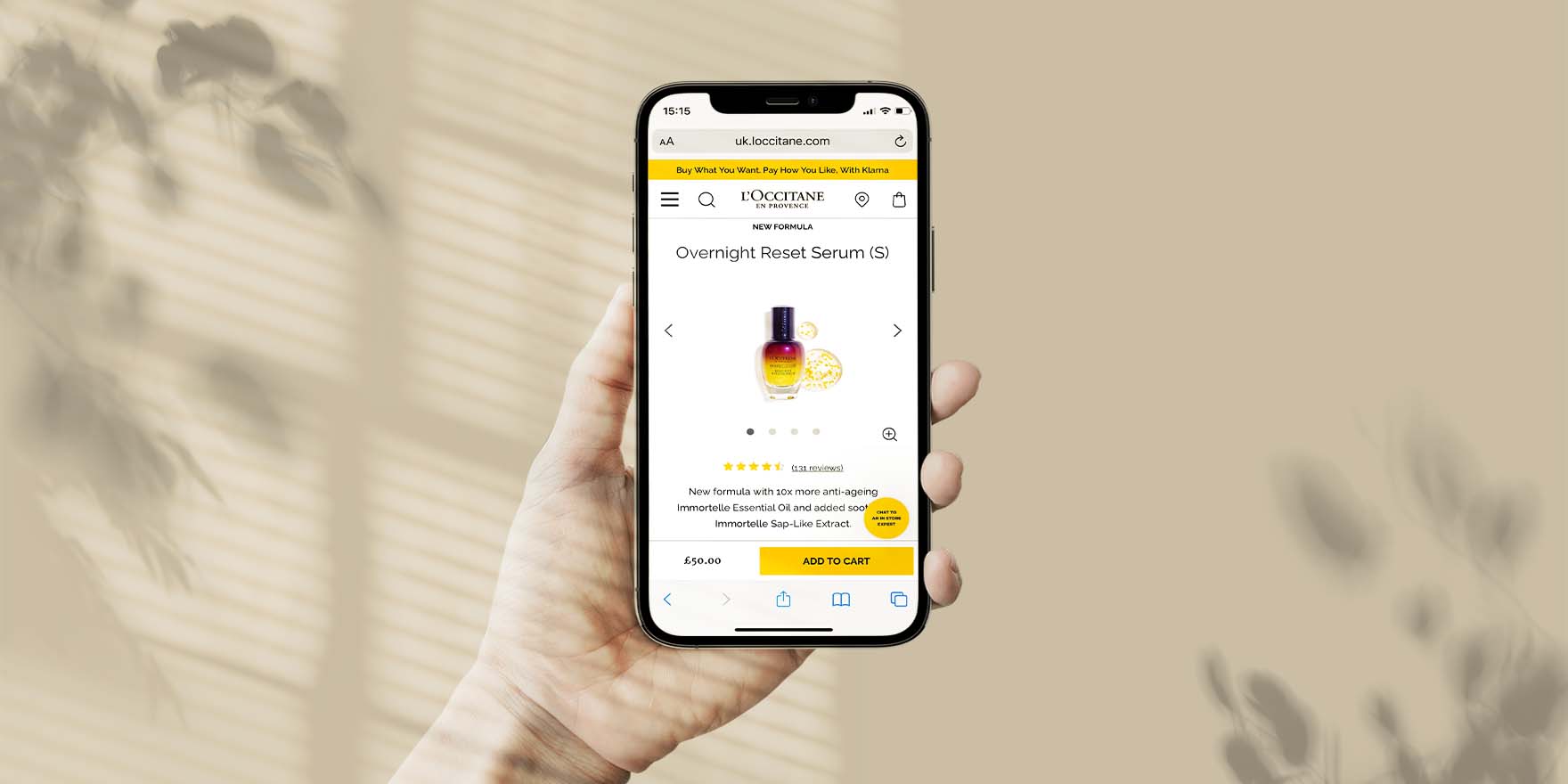 L'Occitane mobile view