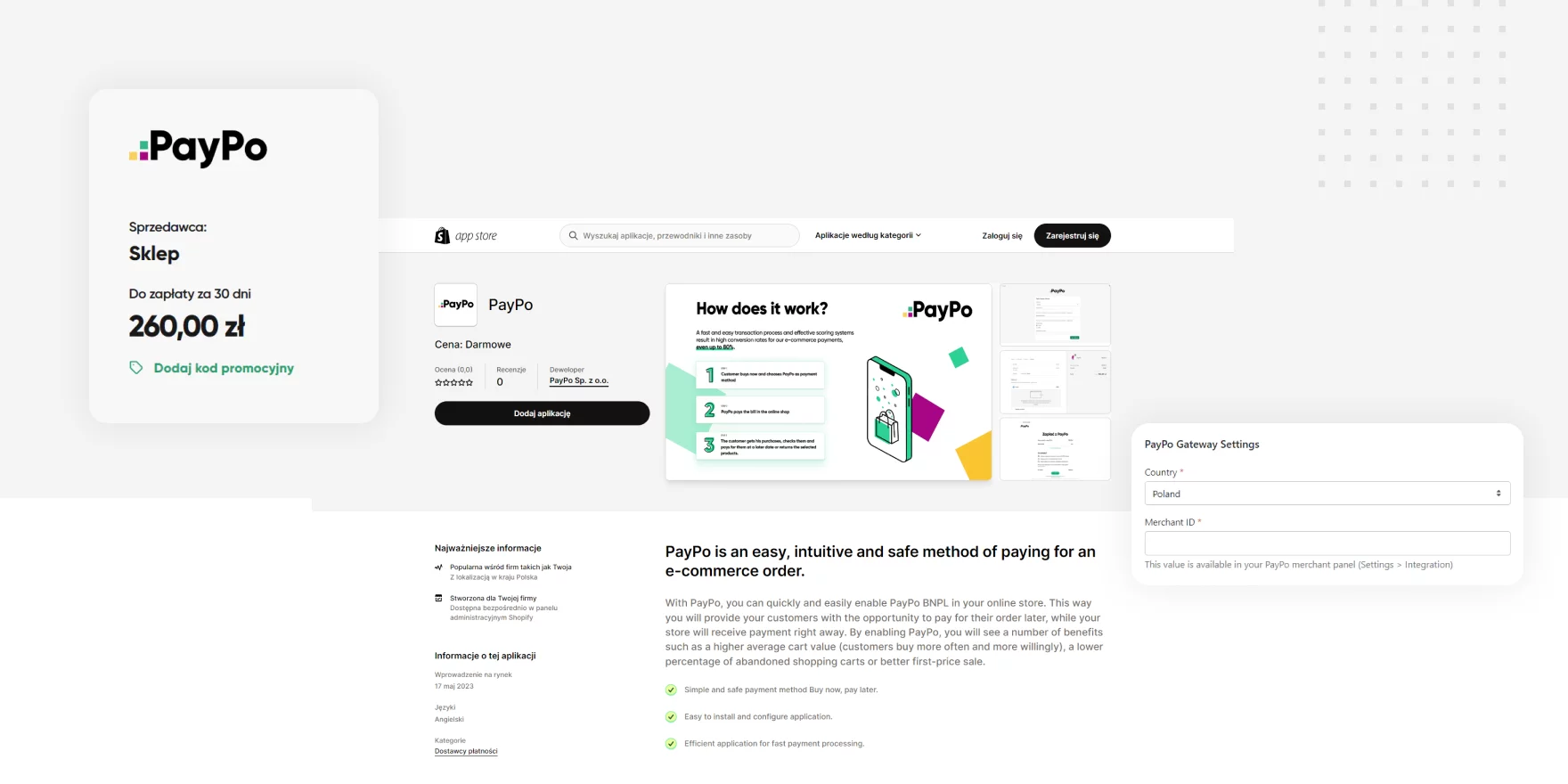 PayPo app in the Shopify App store