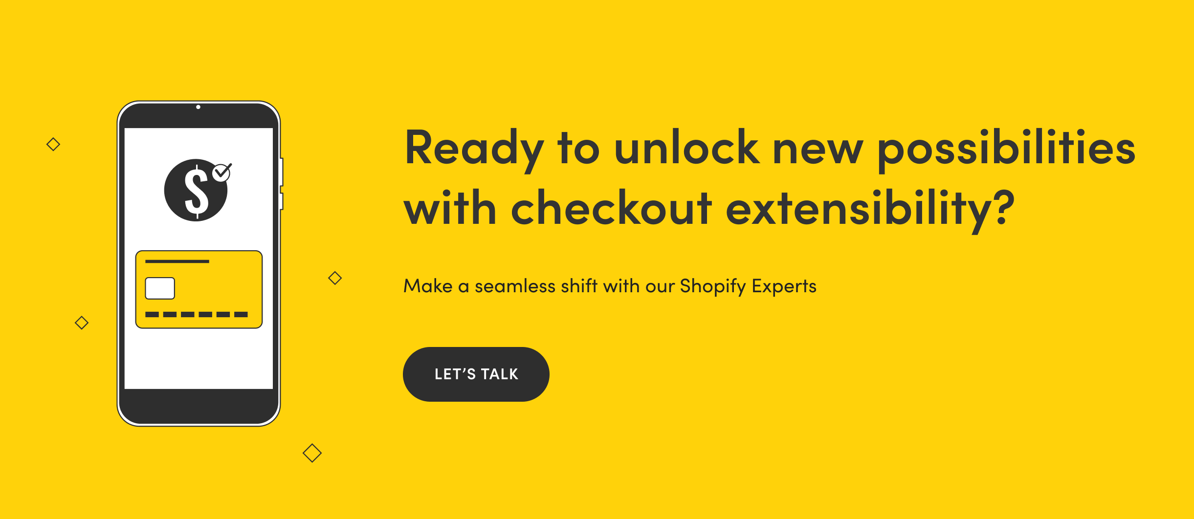 A vibrant CTA banner showcasing the potential of upgrading to checkout extensibility, inviting users to explore new possibilities of this solution.