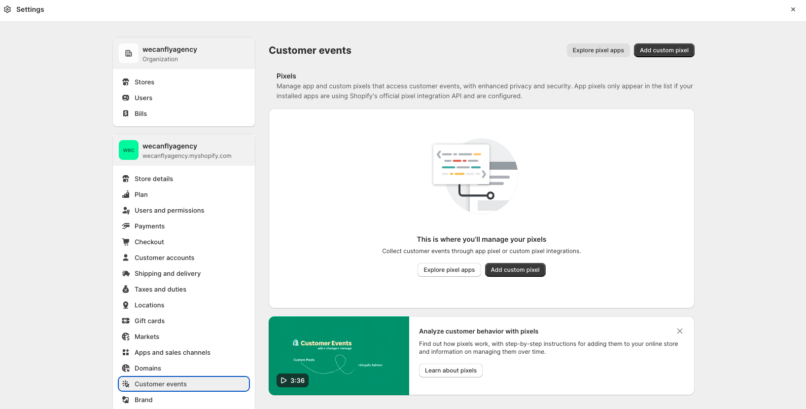 shopify pixel manager feature included with checkout extensibility